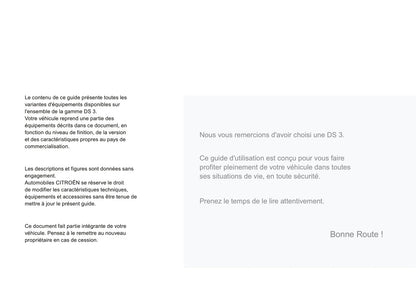 2014-2015 Citroën DS3 Manuel du propriétaire | Français
