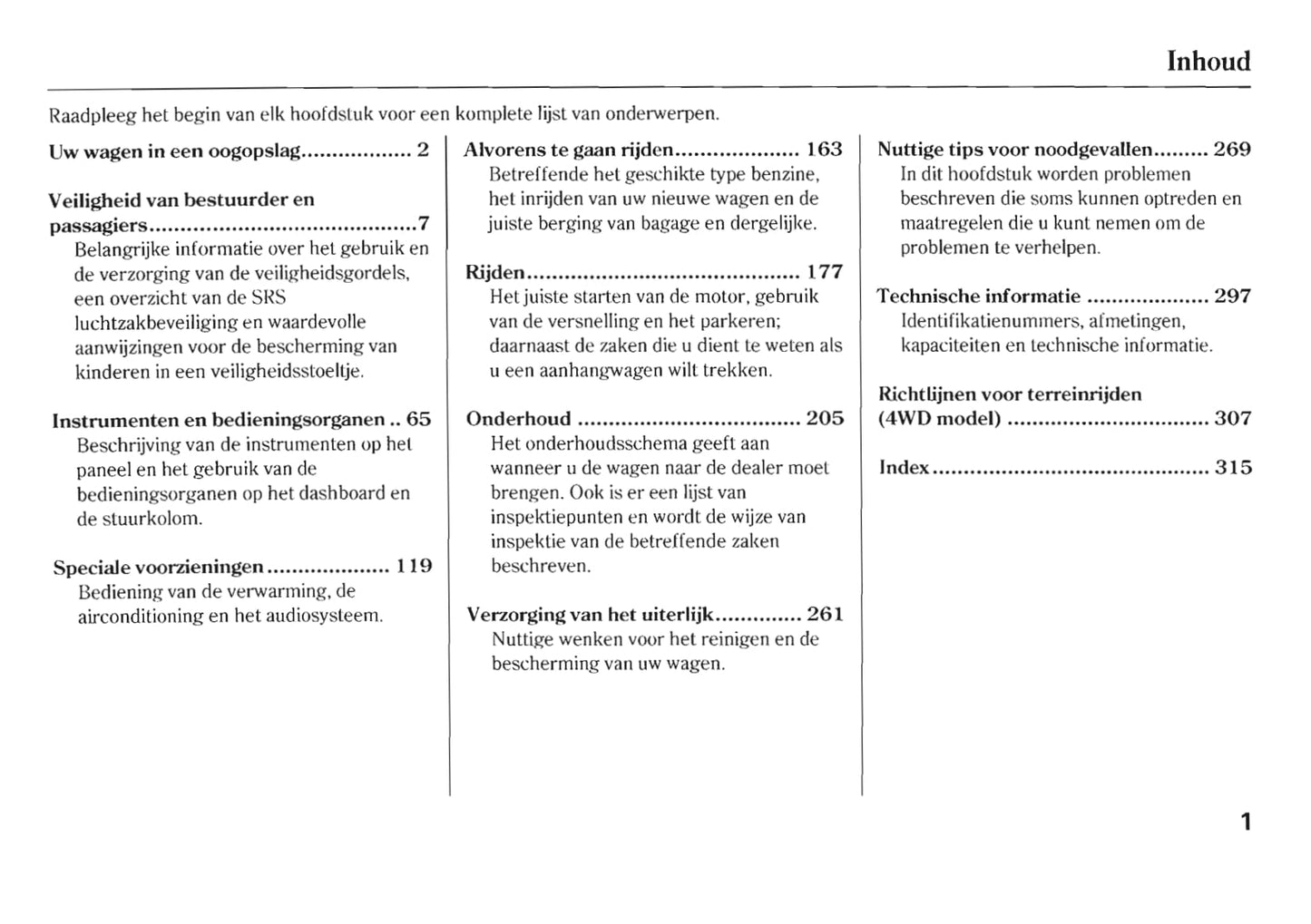 2005-2006 Honda HR-V Owner's Manual | Dutch