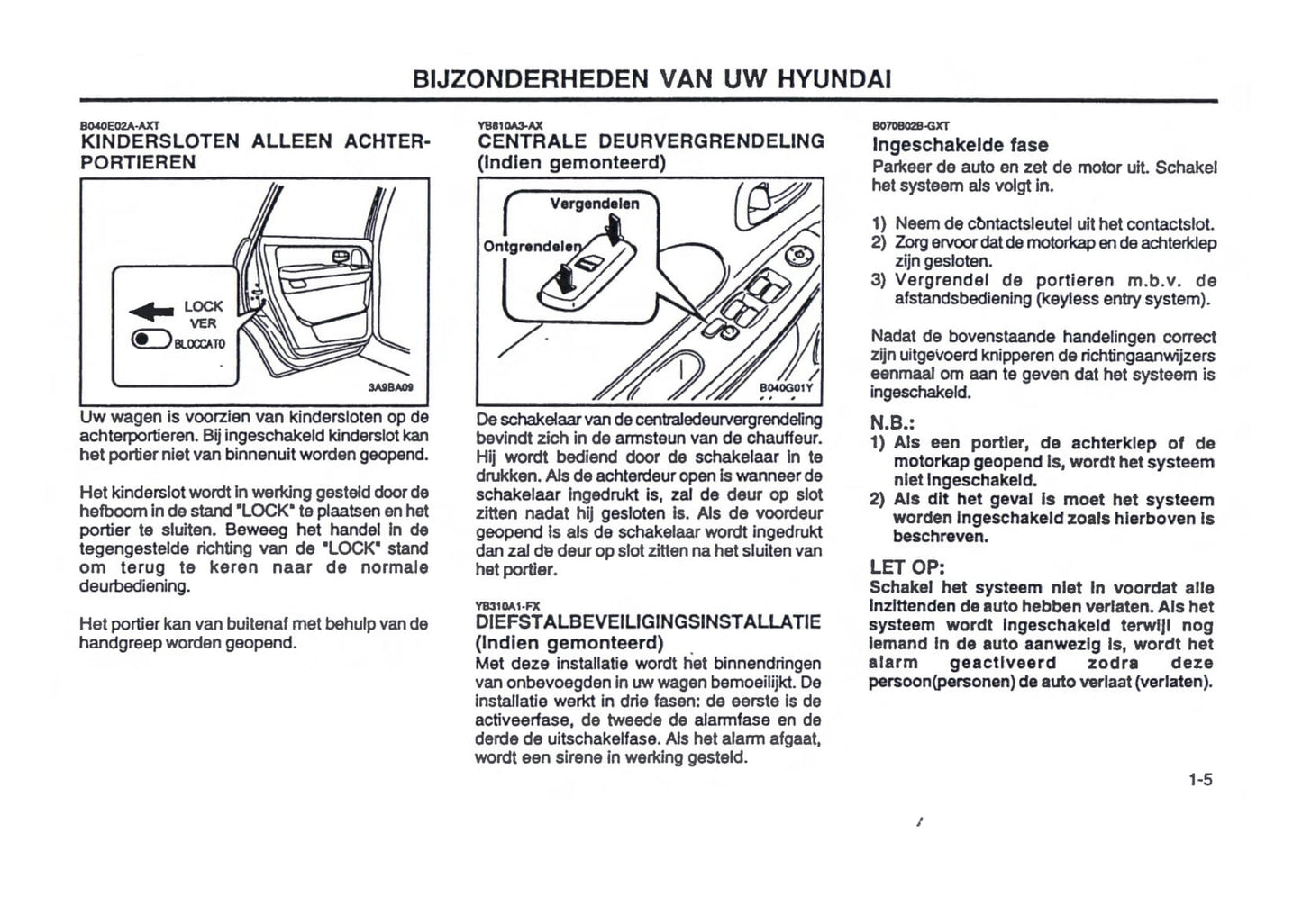 2000-2001 Hyundai Trajet Owner's Manual | Dutch