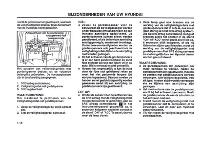 2000-2001 Hyundai Trajet Owner's Manual | Dutch