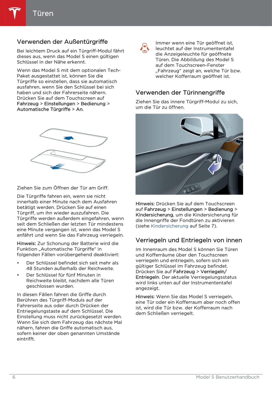 2013-2016 Tesla Model S Manuel du propriétaire | Allemand