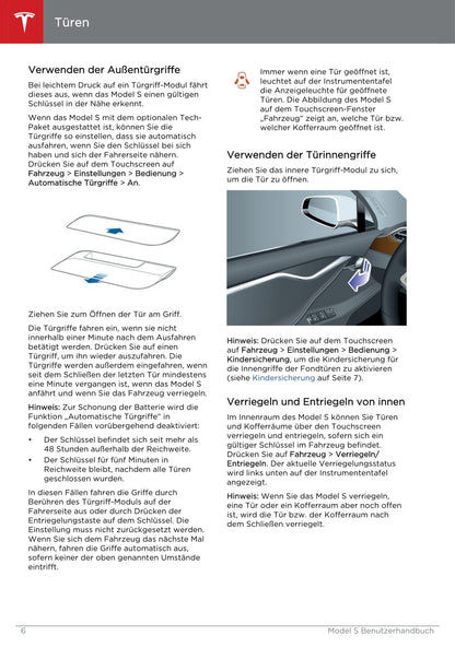 2013-2016 Tesla Model S Manuel du propriétaire | Allemand