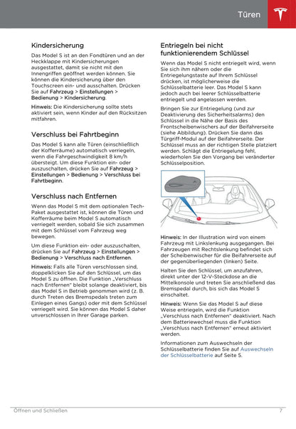 2013-2016 Tesla Model S Manuel du propriétaire | Allemand