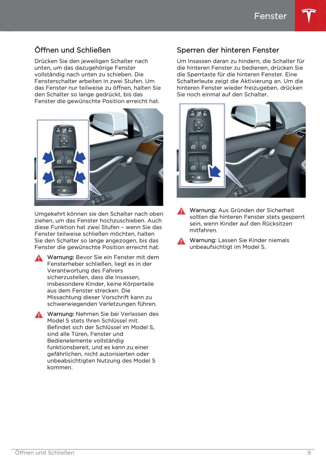 2013-2016 Tesla Model S Manuel du propriétaire | Allemand