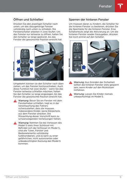 2013-2016 Tesla Model S Manuel du propriétaire | Allemand