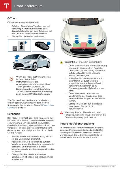 2013-2016 Tesla Model S Manuel du propriétaire | Allemand