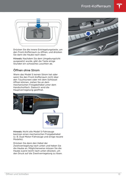 2013-2016 Tesla Model S Manuel du propriétaire | Allemand