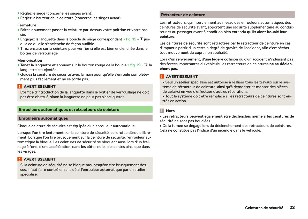 2012-2019 Skoda Rapid Manuel du propriétaire | Français