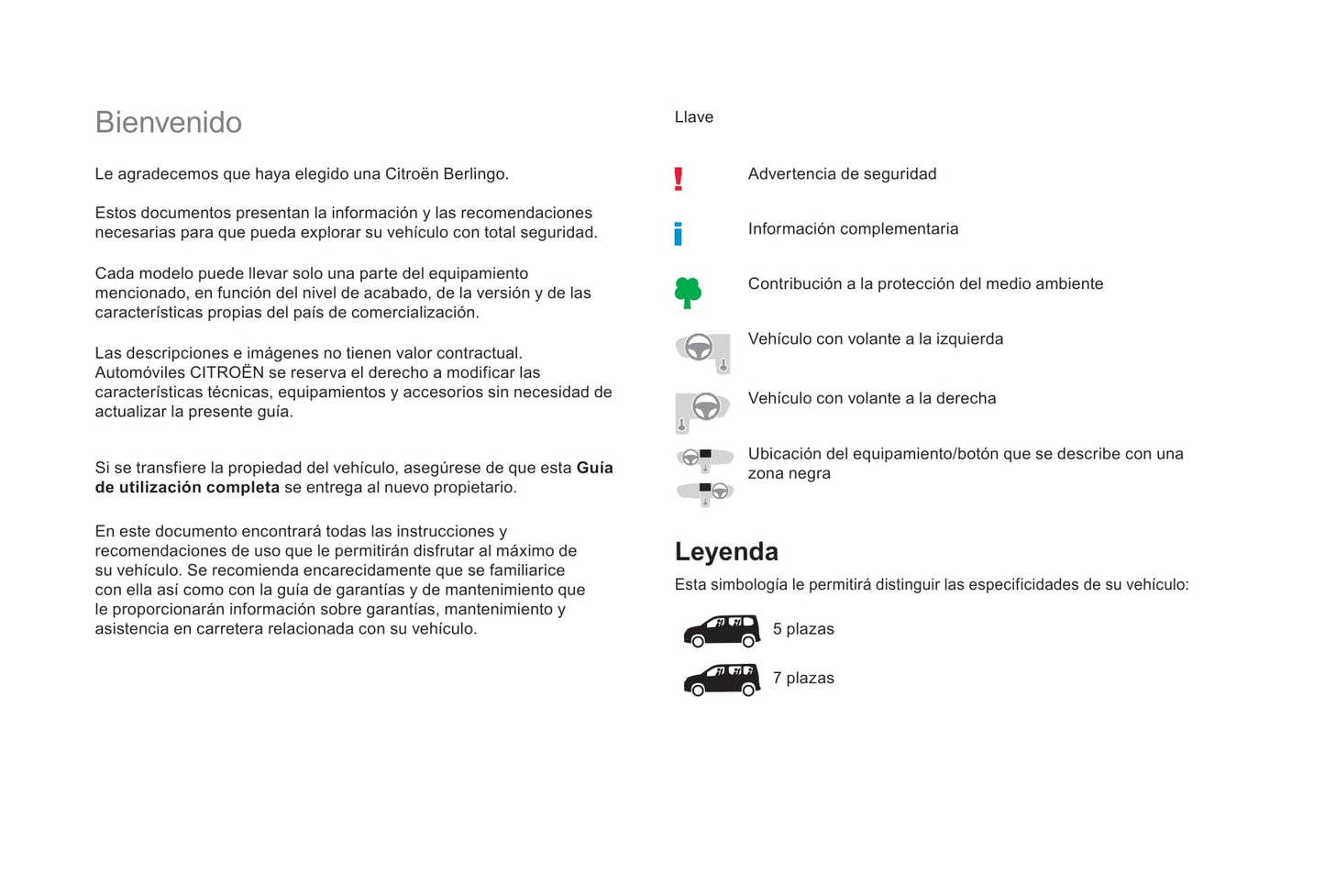 2018-2020 Citroën Berlingo Manuel du propriétaire | Espagnol