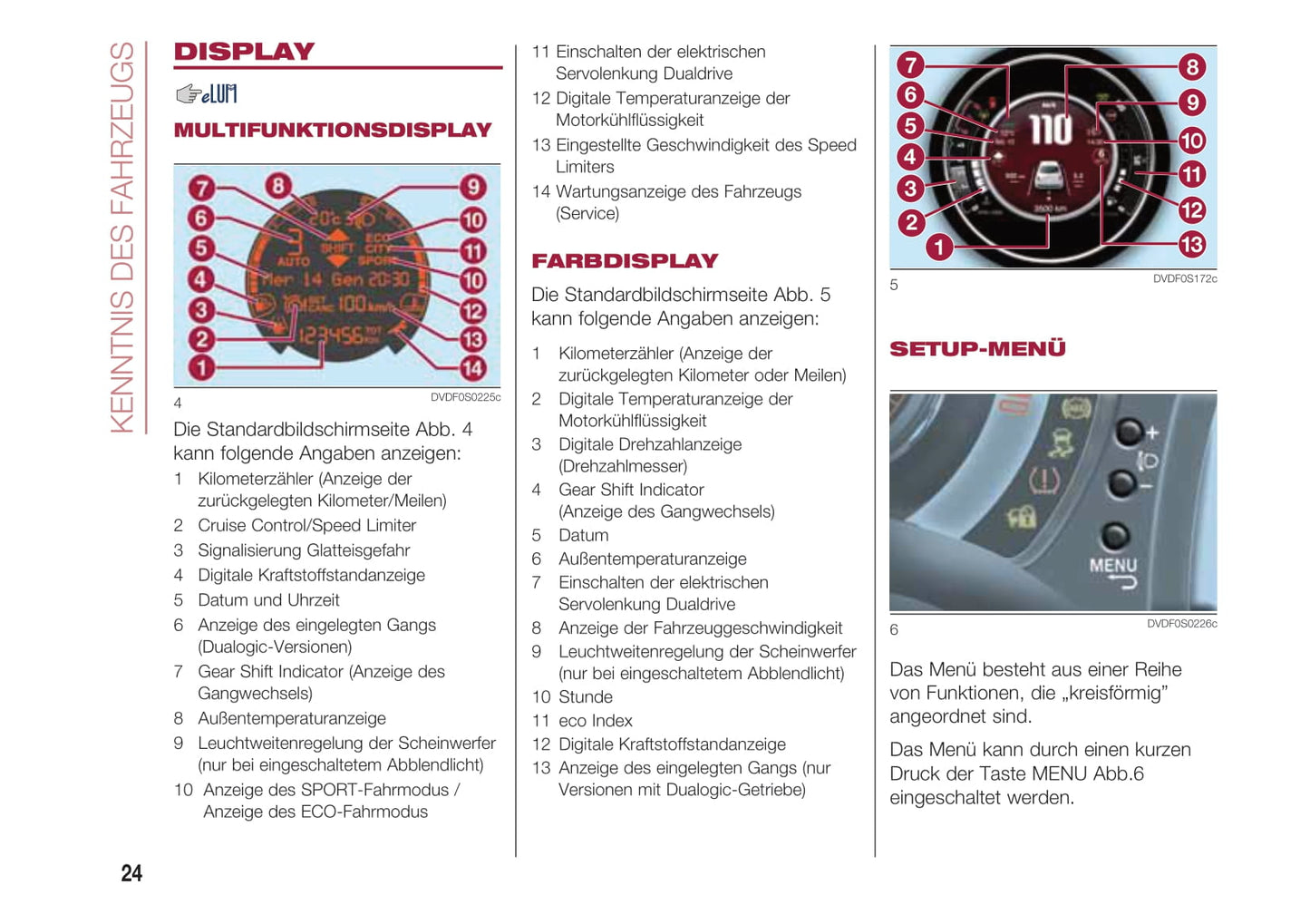 2017-2018 Fiat 500/500C Owner's Manual | German