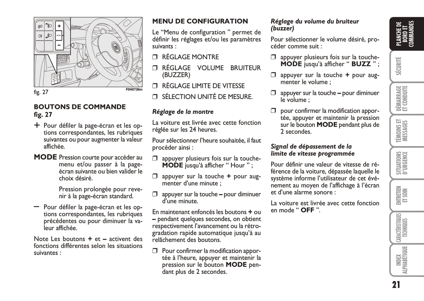 2010-2011 Fiat Idea Owner's Manual | French