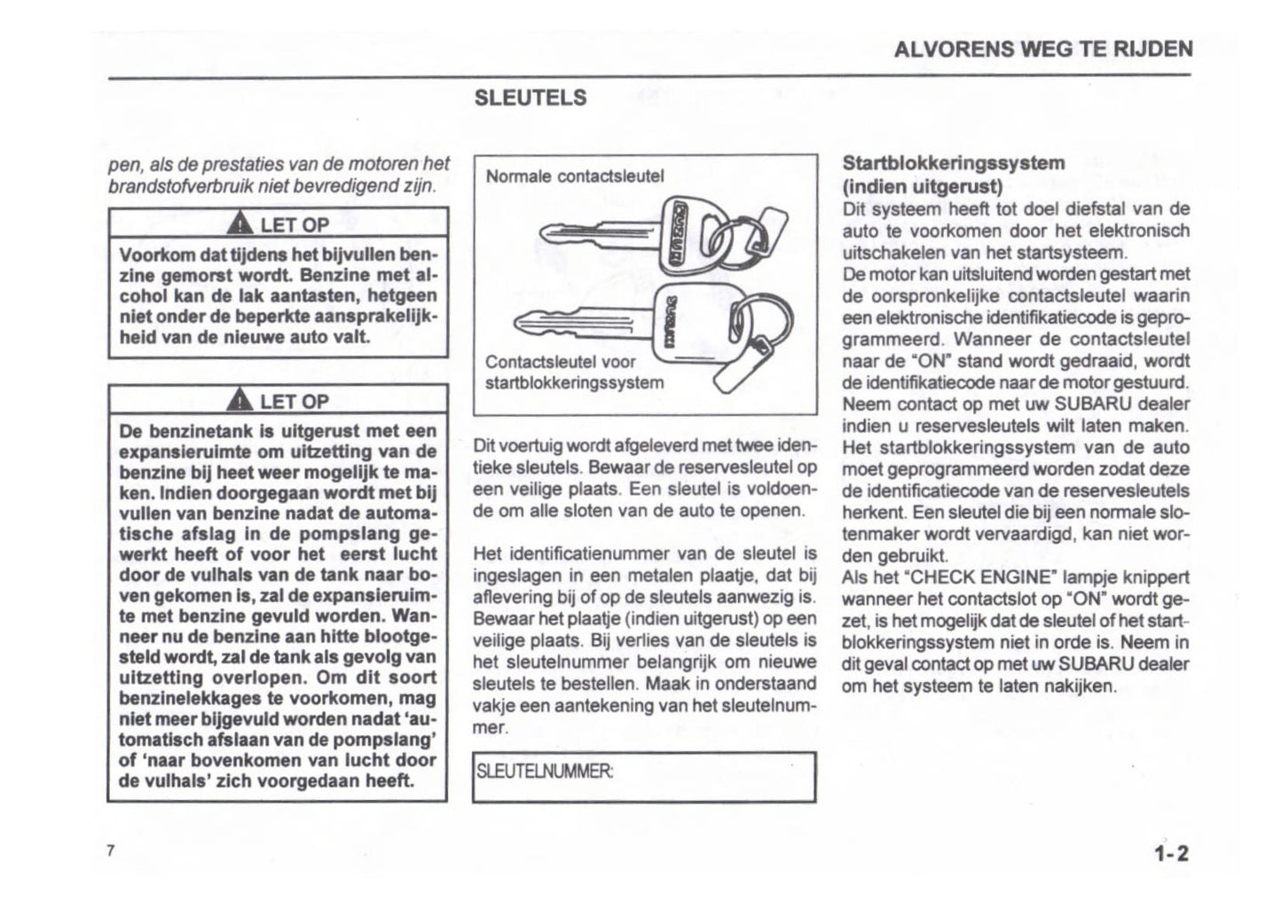 1996-2003 Subaru Justy Manuel du propriétaire | Néerlandais