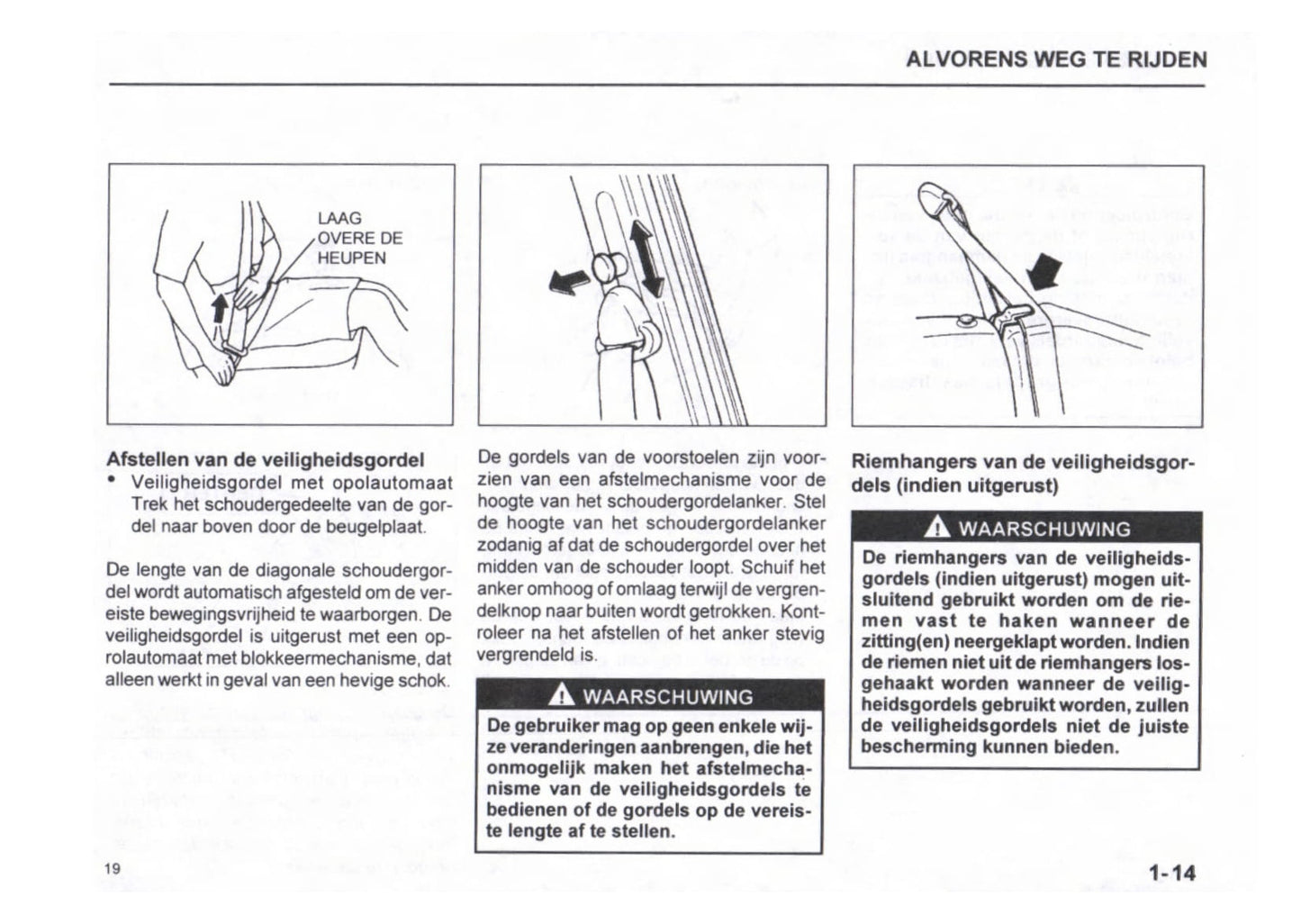 1996-2003 Subaru Justy Manuel du propriétaire | Néerlandais