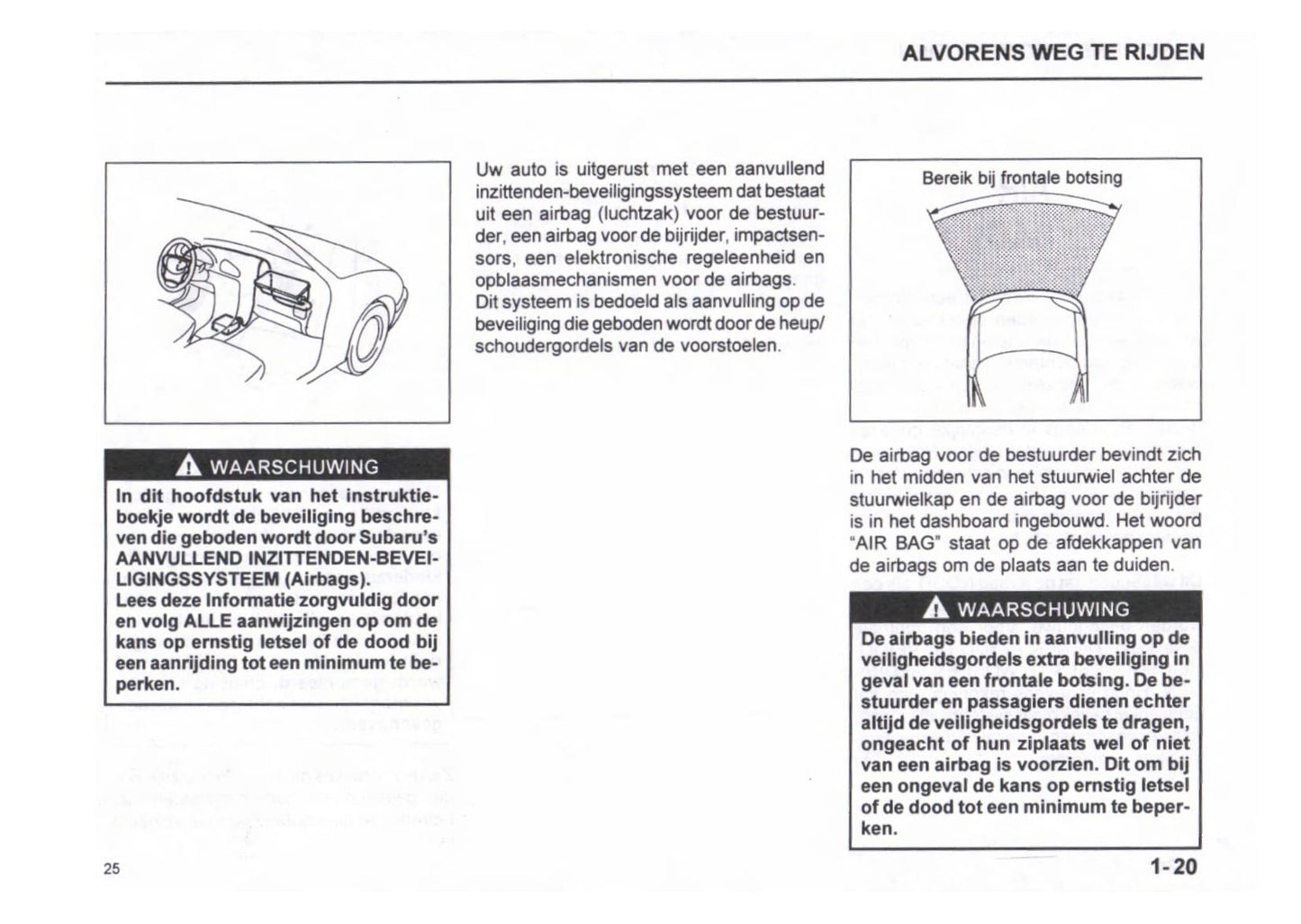 1996-2003 Subaru Justy Manuel du propriétaire | Néerlandais