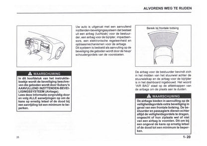 1996-2003 Subaru Justy Manuel du propriétaire | Néerlandais