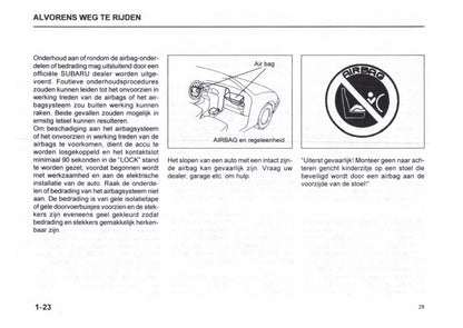 1996-2003 Subaru Justy Manuel du propriétaire | Néerlandais