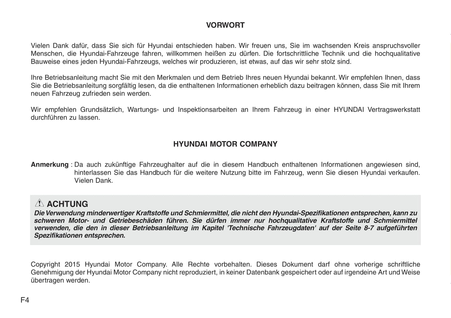 2016-2019 Hyundai Santa Fe Manuel du propriétaire | Allemand