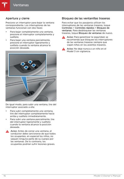 2019 Tesla Model 3 Owner's Manual | Spanish