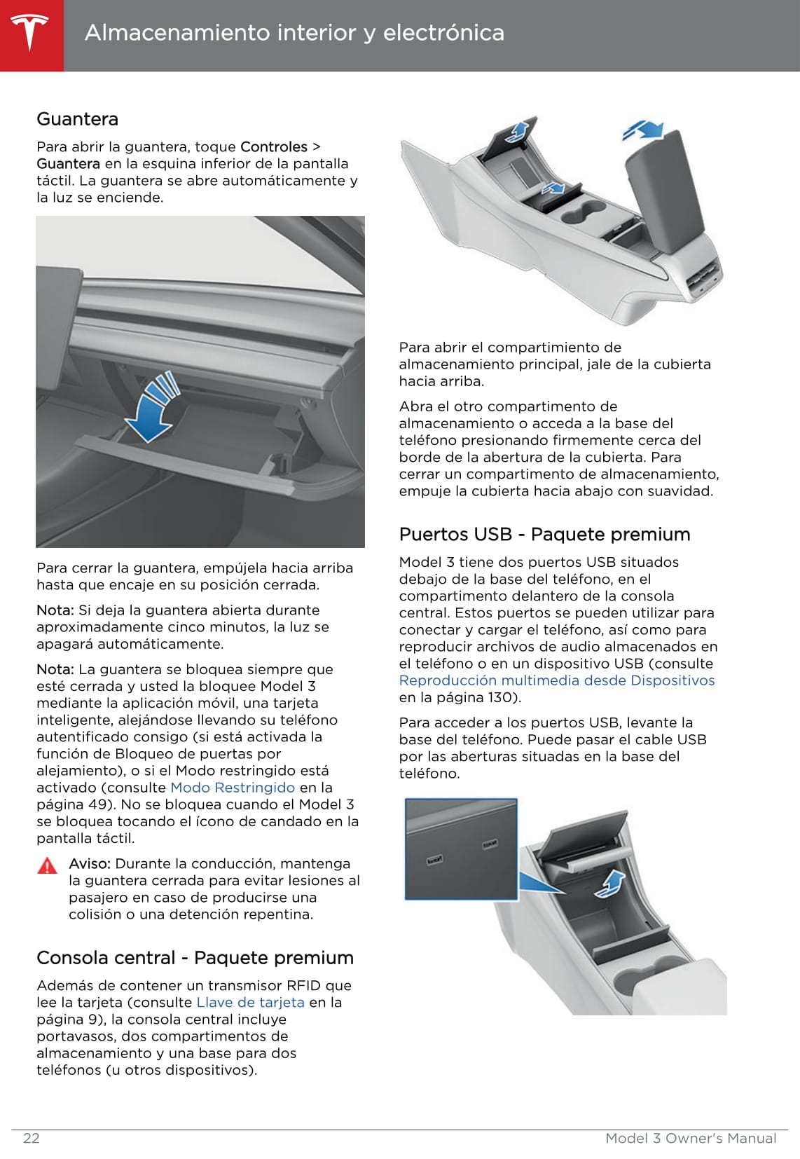 2019 Tesla Model 3 Owner's Manual | Spanish