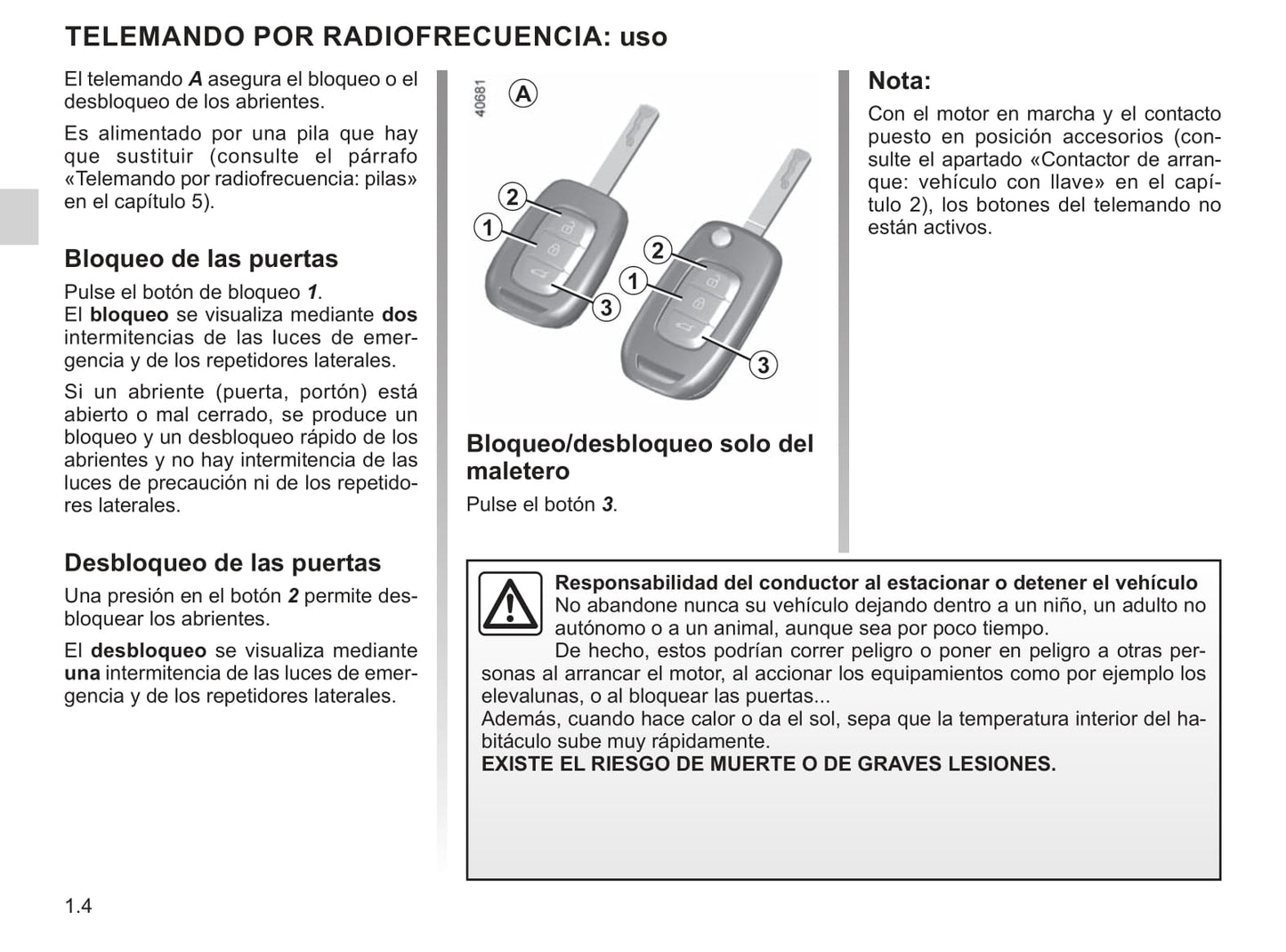 2018-2019 Renault Mégane Owner's Manual | Spanish