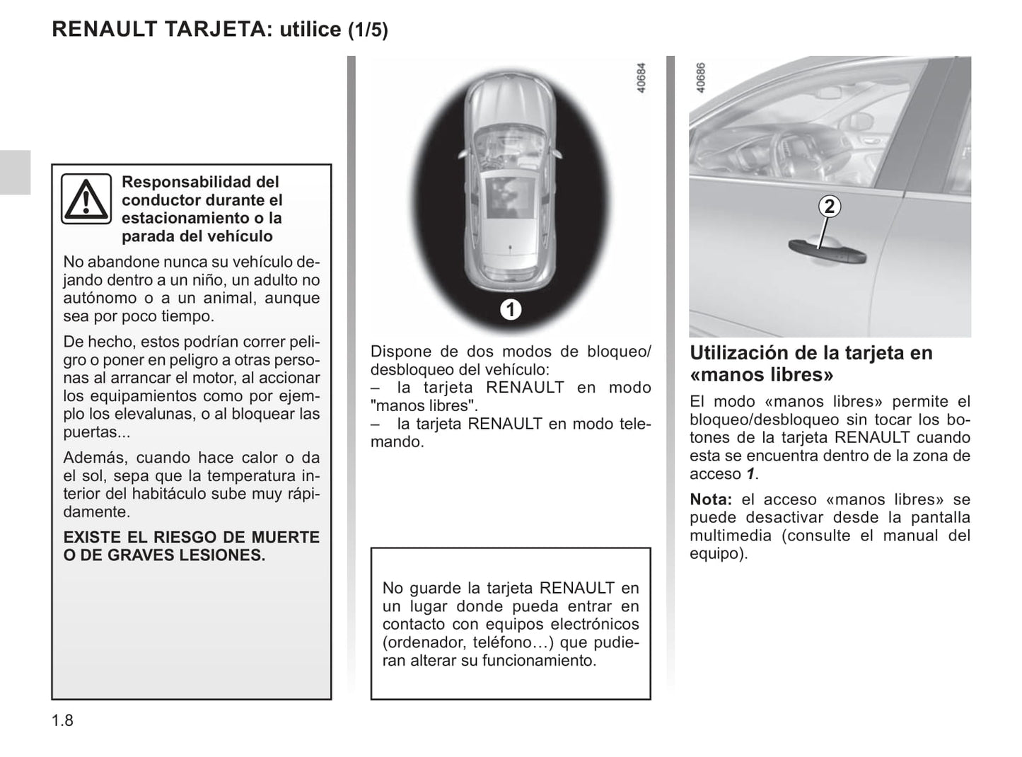 2018-2019 Renault Mégane Owner's Manual | Spanish