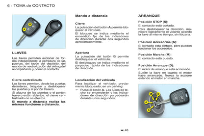 2011-2012 Peugeot Partner Origin Owner's Manual | Spanish