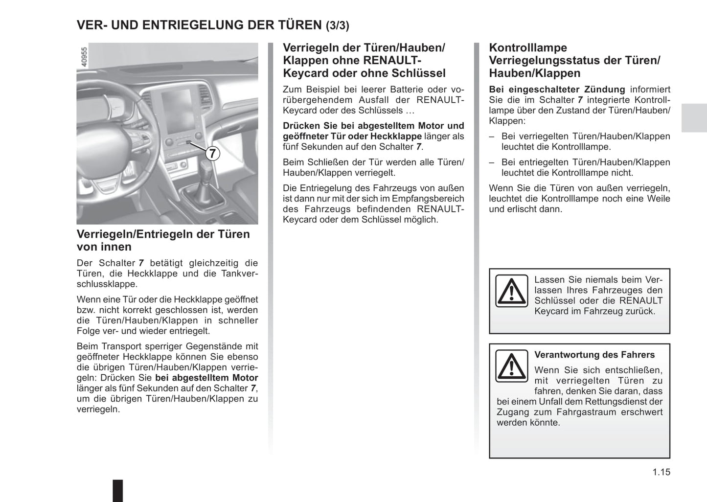 2016-2017 Renault Mégane Owner's Manual | German