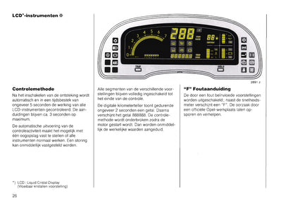 1988-1992 Opel Vectra Owner's Manual | Dutch