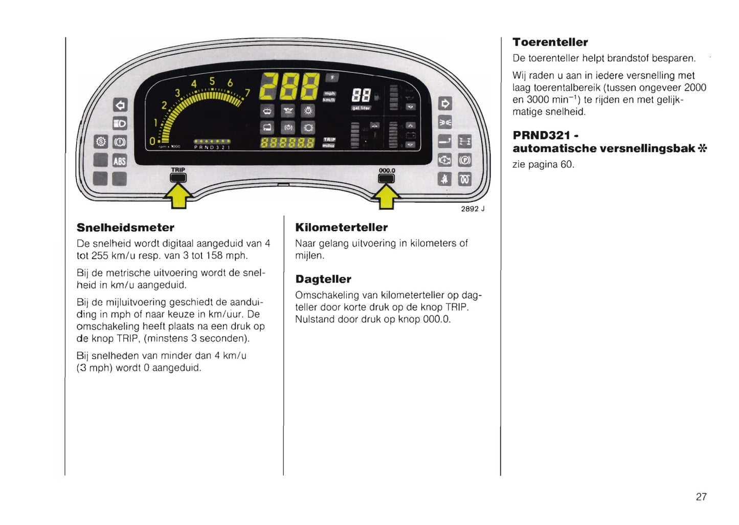 1988-1992 Opel Vectra Owner's Manual | Dutch