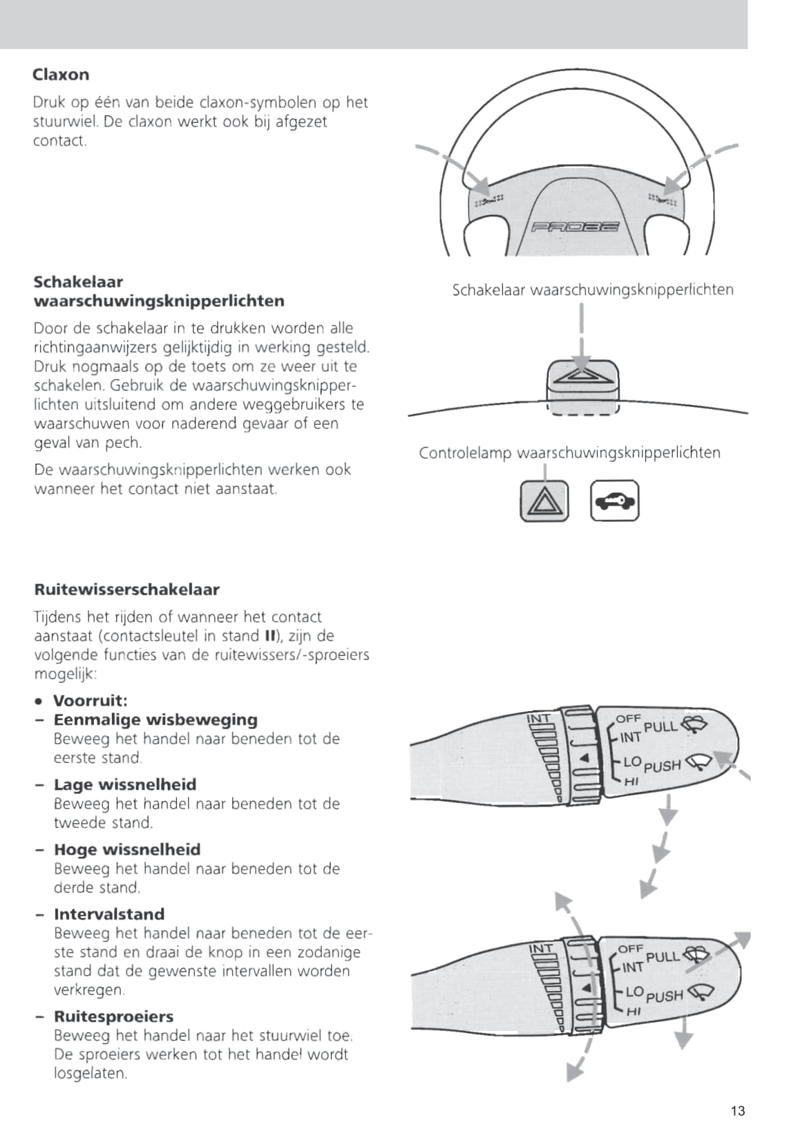 1993-1997 Ford Probe Manuel du propriétaire | Néerlandais