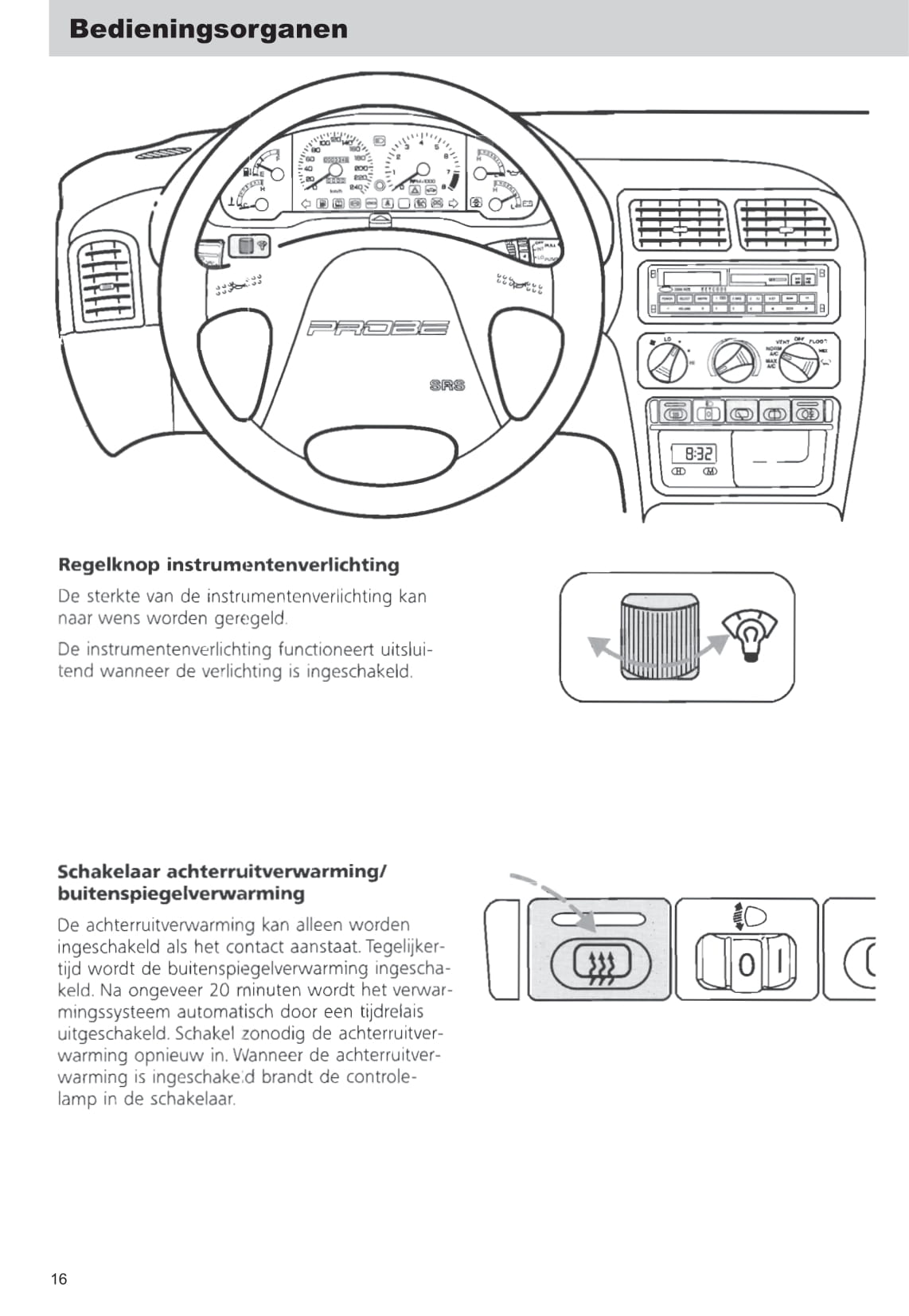 1993-1997 Ford Probe Manuel du propriétaire | Néerlandais