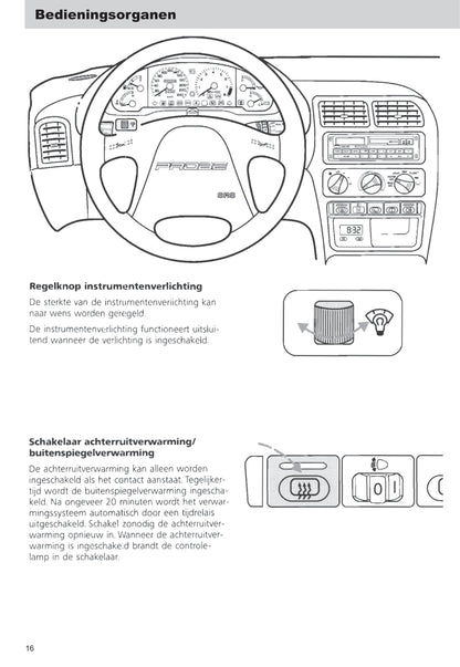 1993-1997 Ford Probe Manuel du propriétaire | Néerlandais