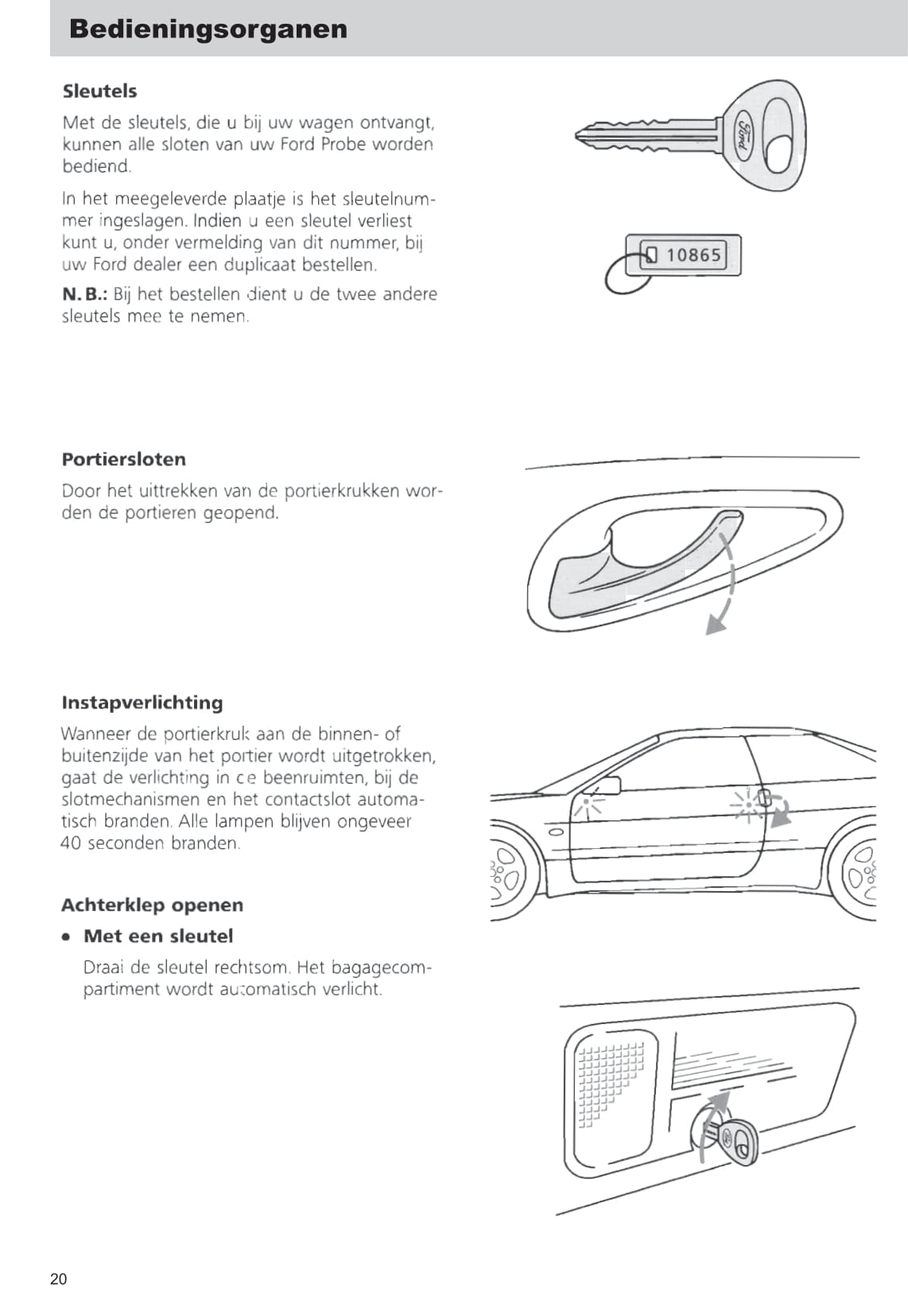 1993-1997 Ford Probe Manuel du propriétaire | Néerlandais