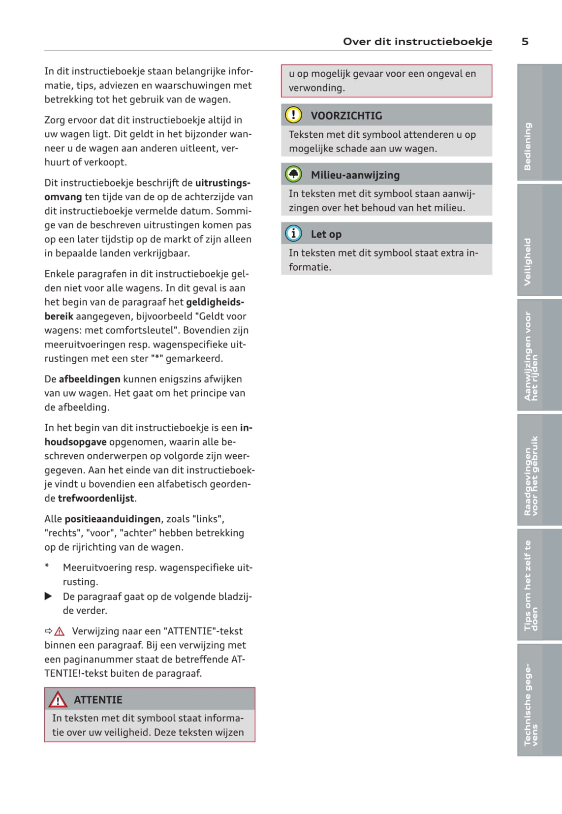 2011-2016 Audi A5/S5 Owner's Manual | Dutch
