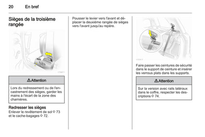 2010-2011 Opel Zafira Owner's Manual | French