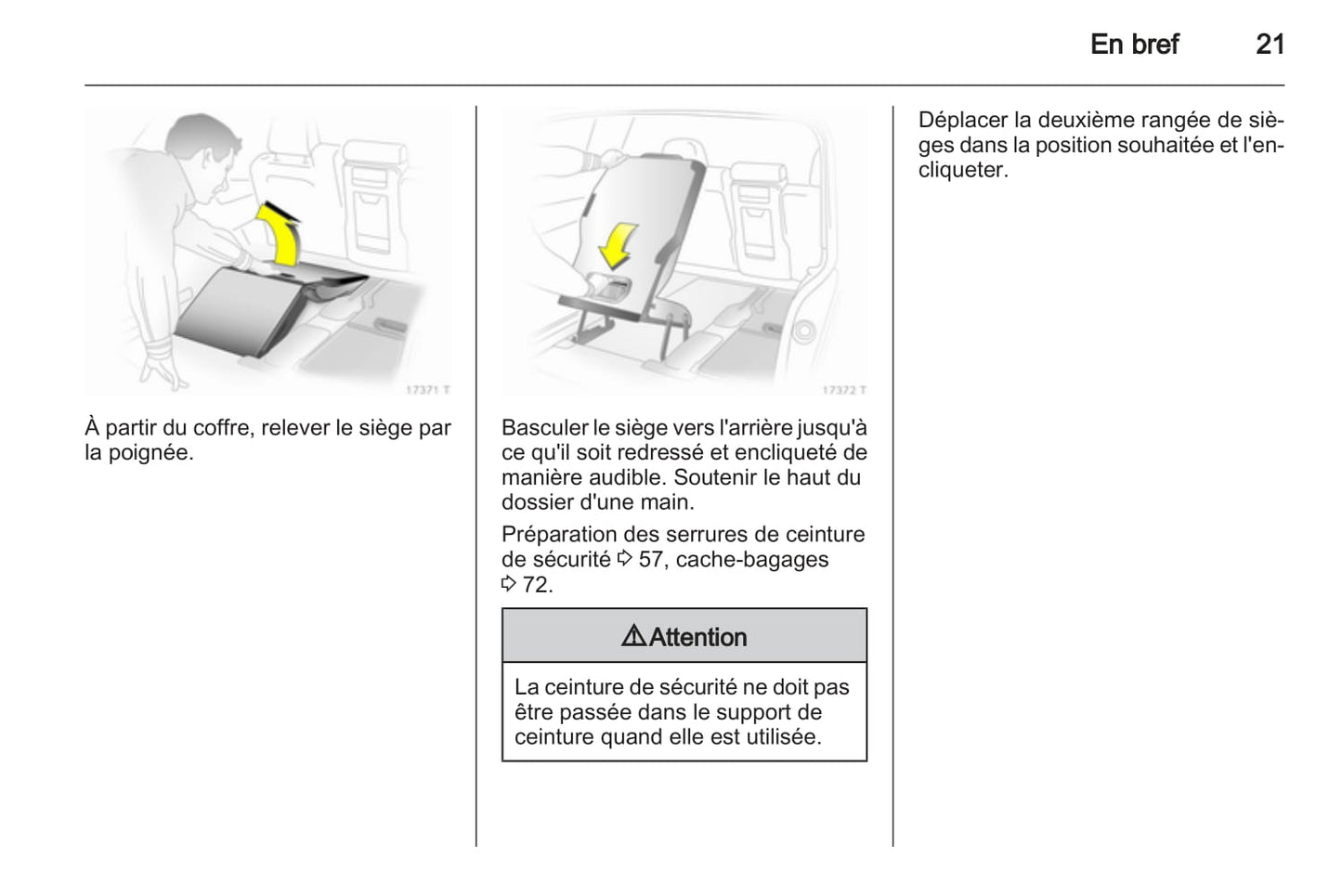 2010-2011 Opel Zafira Owner's Manual | French