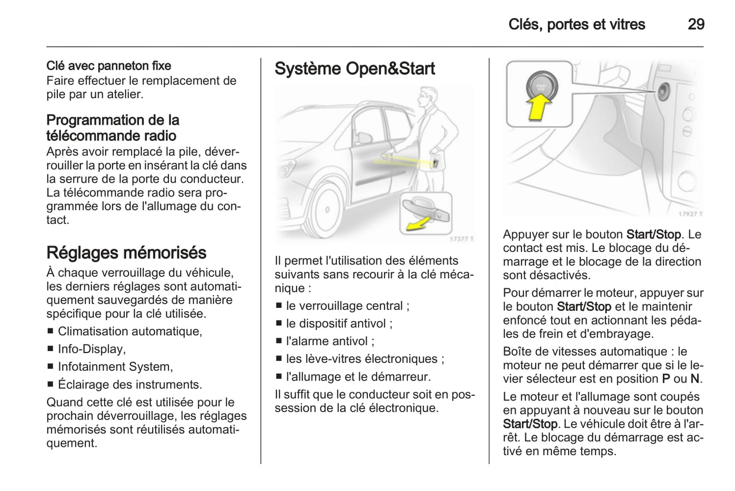 2010-2011 Opel Zafira Owner's Manual | French