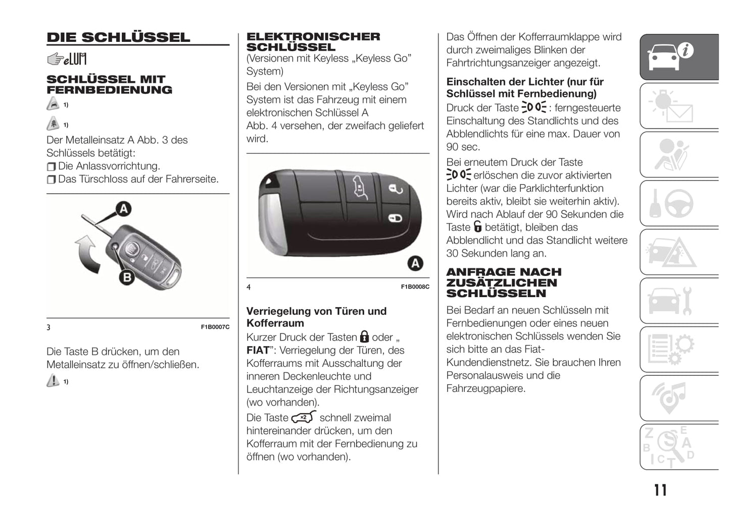 2019-2020 Fiat 500X Owner's Manual | German