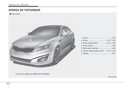 2014-2015 Kia Optima Manuel du propriétaire | Français