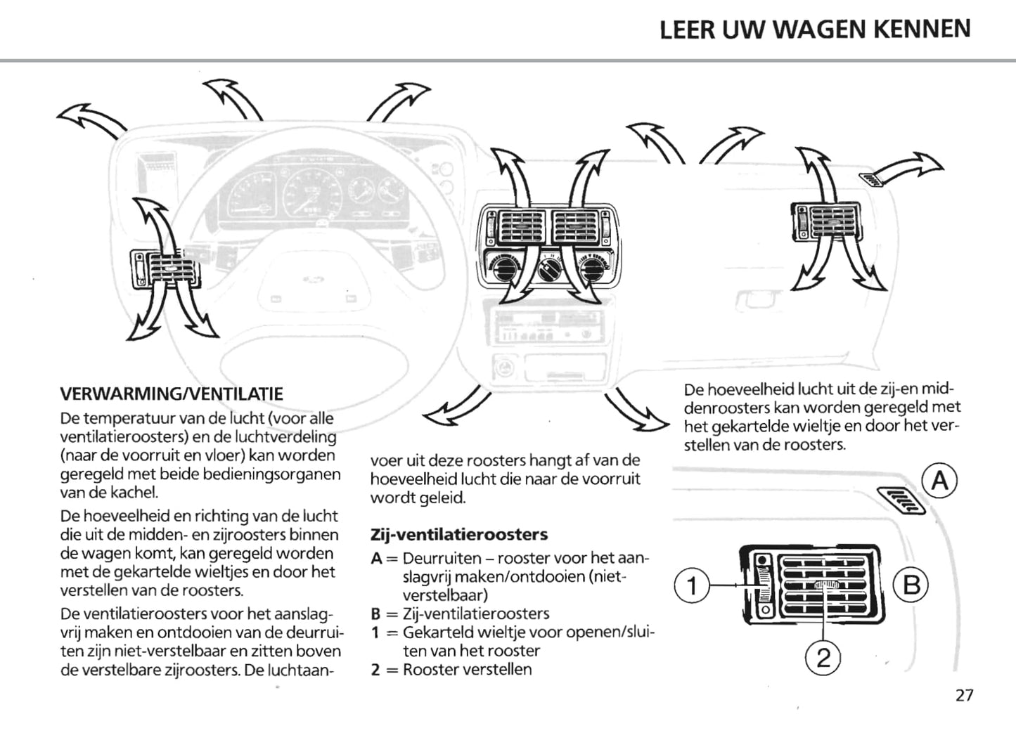 1986-1990 Ford Escort/Escort Van/Escort Express Owner's Manual | Dutch