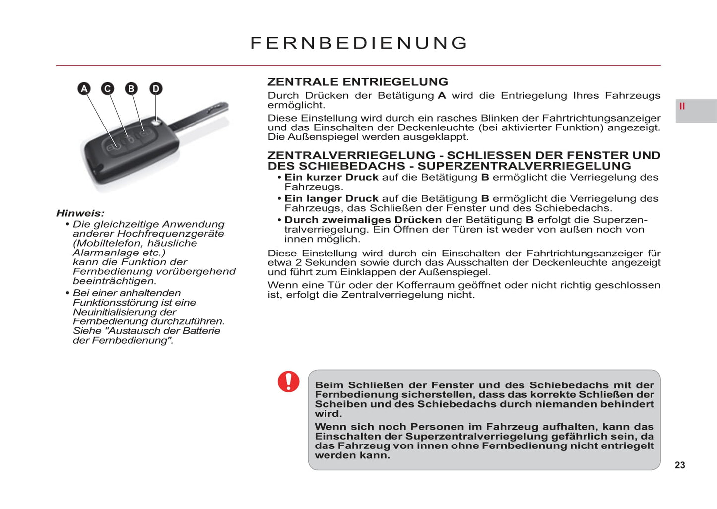 2006-2013 Citroën C6 Manuel du propriétaire | Allemand