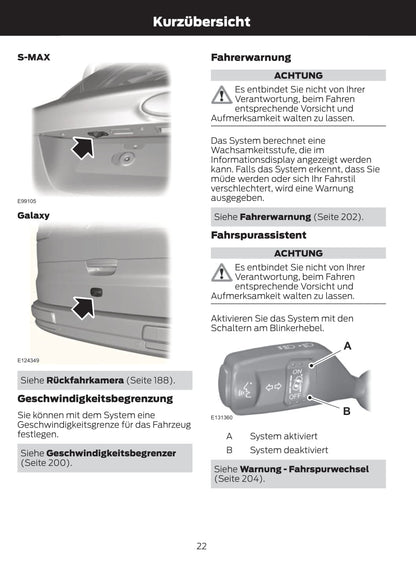 2011-2012 Ford Galaxy/S-Max Manuel du propriétaire | Allemand