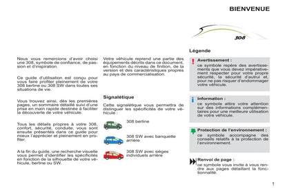 2012-2014 Peugeot 308 Manuel du propriétaire | Français