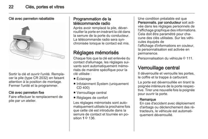 2012-2013 Opel Meriva Manuel du propriétaire | Français