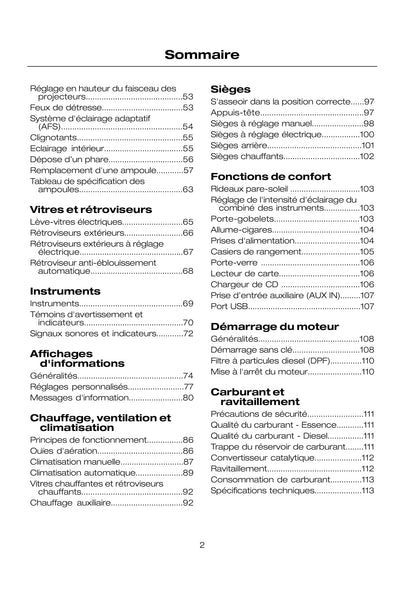 2008-2009 Ford Kuga Owner's Manual | French