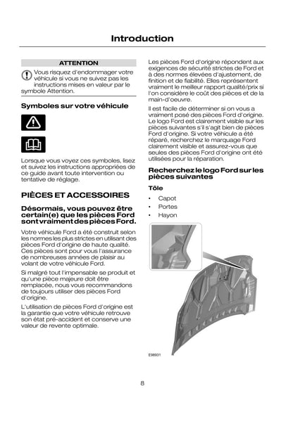 2008-2009 Ford Kuga Manuel du propriétaire | Français