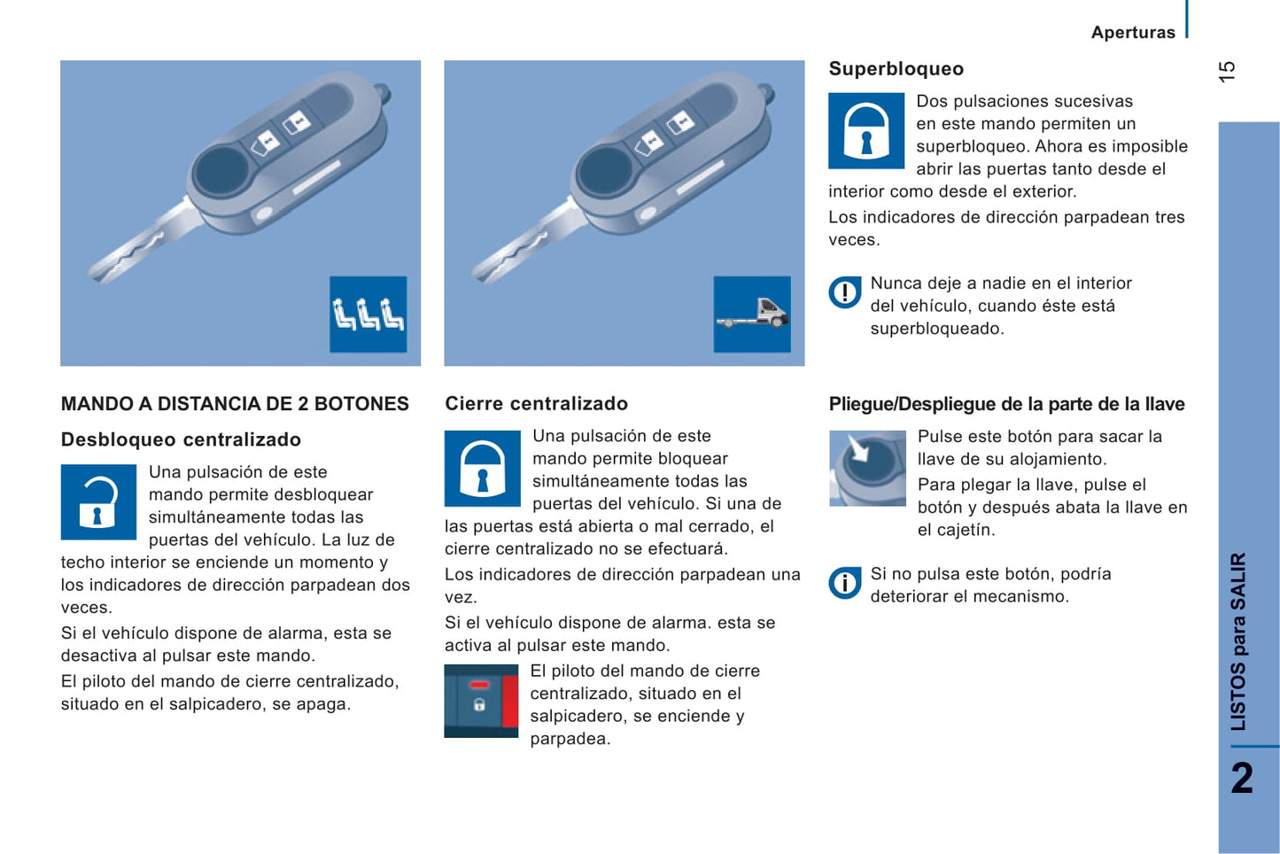 2014-2015 Peugeot Boxer Manuel du propriétaire | Espagnol