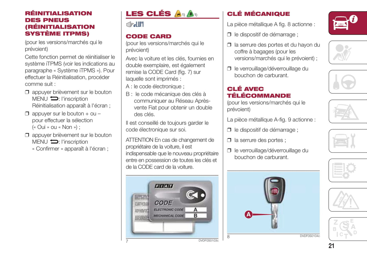 2015-2016 Fiat 500/500C Owner's Manual | French