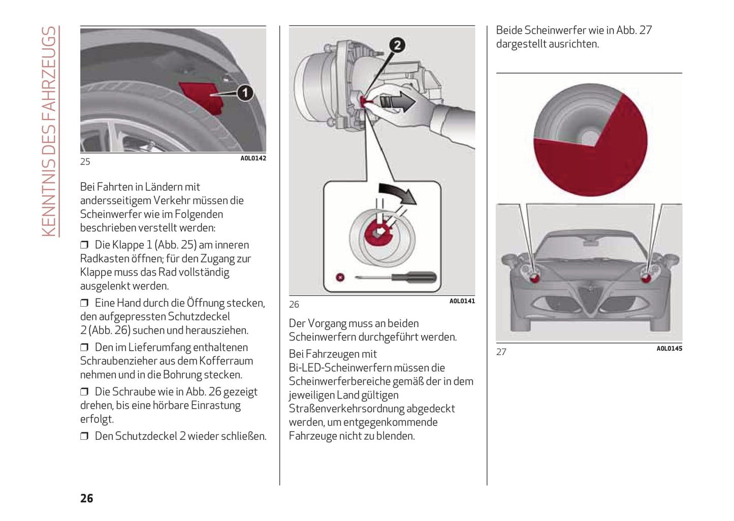 2013-2023 Alfa Romeo 4C Manuel du propriétaire | Allemand