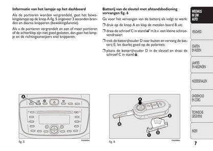 2010-2011 Fiat Punto Evo Owner's Manual | Dutch